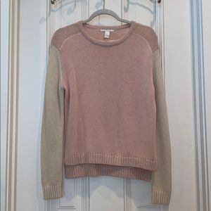 Forever 21 Pink & White Sleeved Sweater